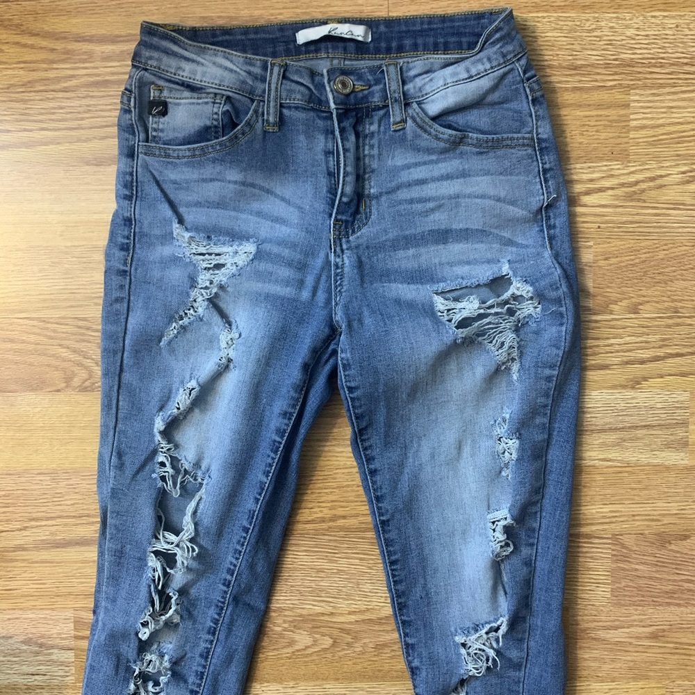 KanCan Super Distressed Denim Skinny Jeans - Picture 6 of 9